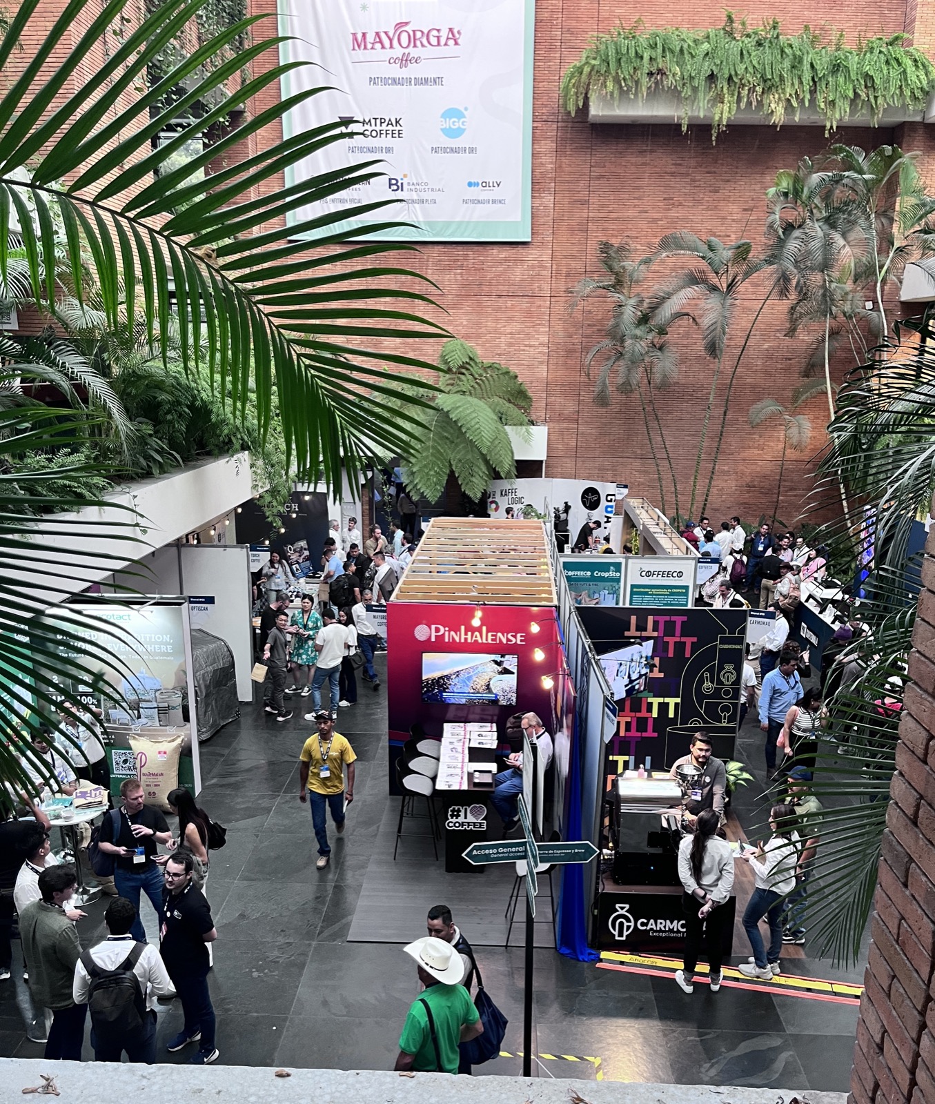A busy specialty-coffee trade show floor